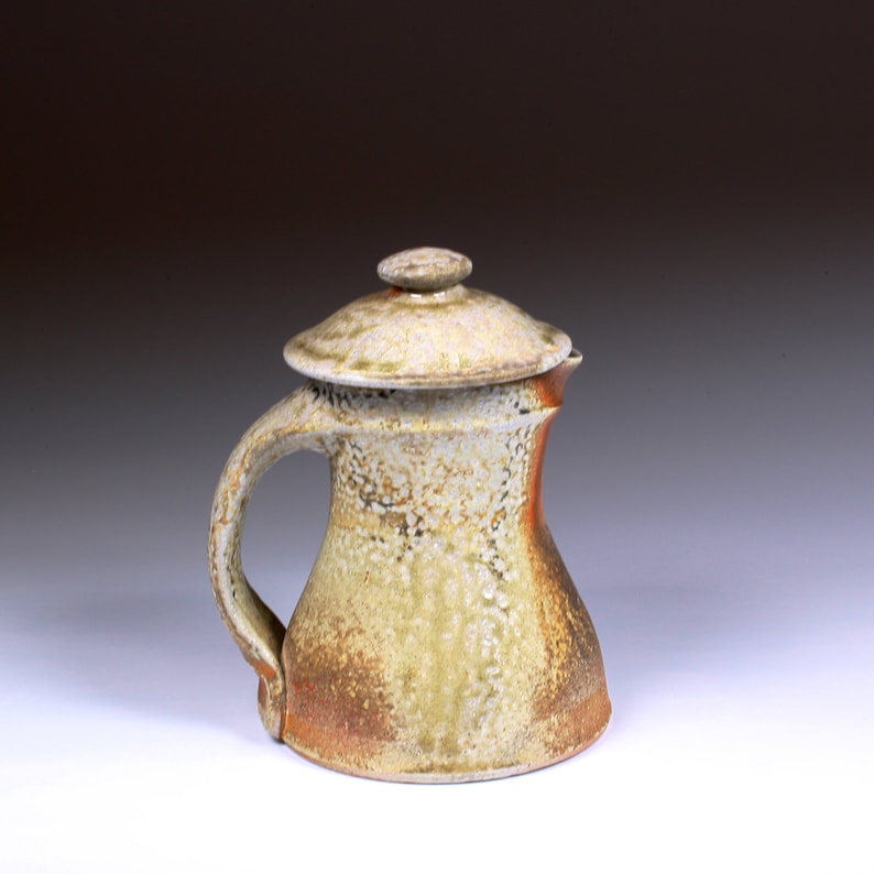 Handmade Ceramic Pottery Lidded Pitcher