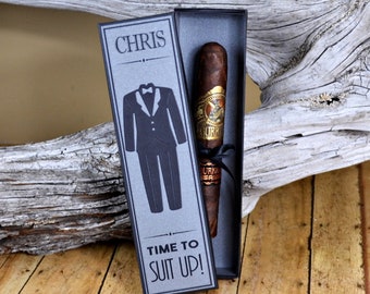 Will You Be My Groomsman Cigar Box Tux Best Man Time To Suit Up Custom Gift