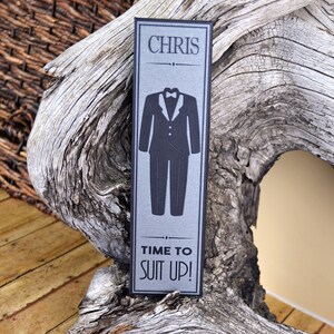 Will You Be My Groomsman Cigar Box Tux Best Man Time To Suit Up Custom Gift image 2