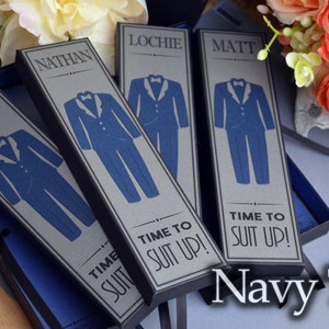 Will You Be My Groomsman Cigar Box Tux Best Man Time To Suit Up Custom Gift image 4