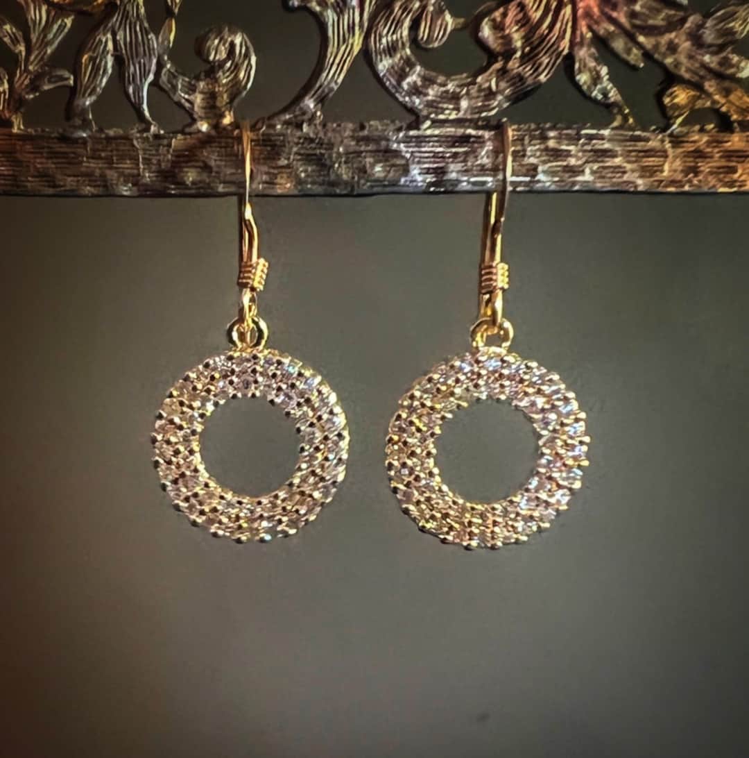 LILY LAMBERT Mini CZ Hoop Gold Earrings Etsy