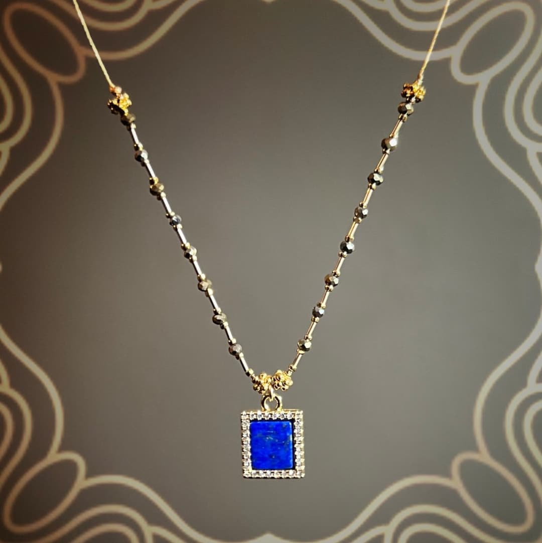 LILY LAMBERT Dainty Lapis Necklace Etsy