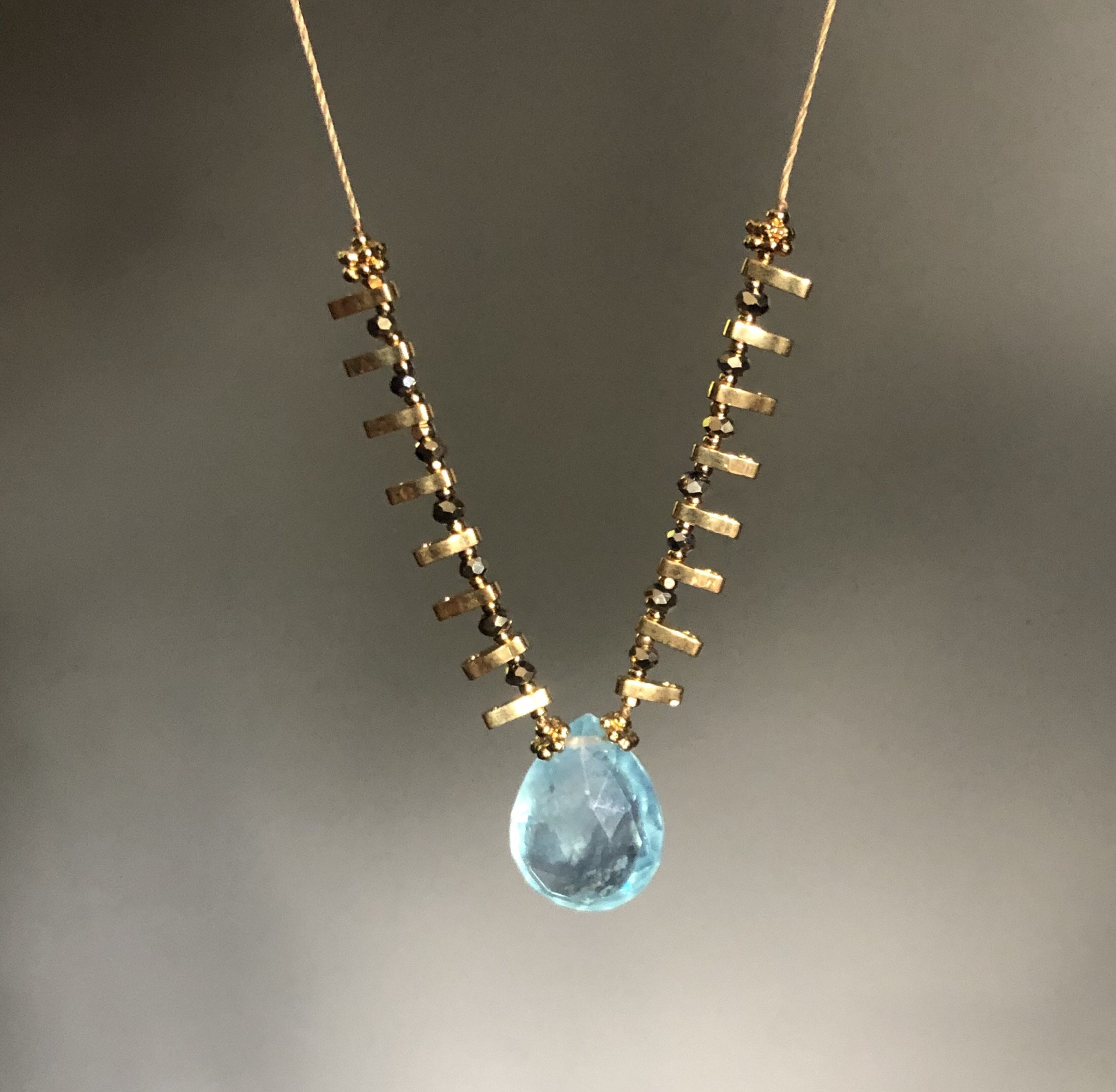 LILY LAMBERT Aqua Flourite Necklace Etsy Hong Kong