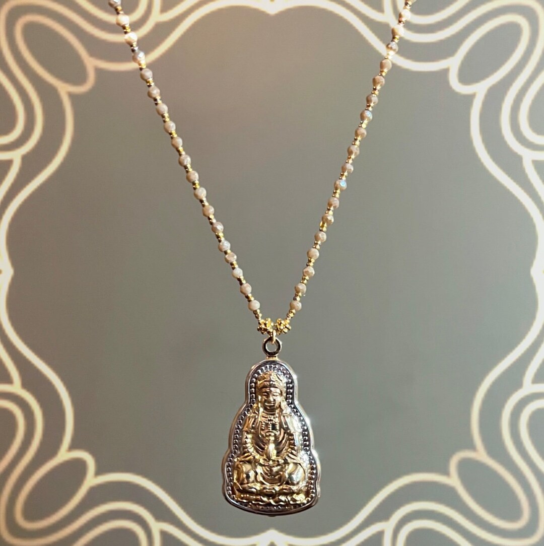 LILY LAMBERT Vintage Gold/ Silver Buddha Necklace Etsy