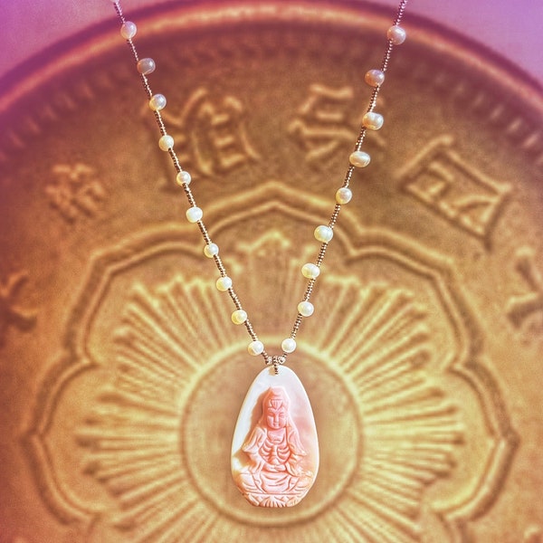 Pink Buddha Necklace Etsy