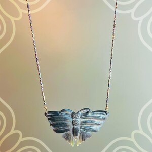 LILY LAMBERT Vintage Mop butterfly Necklace