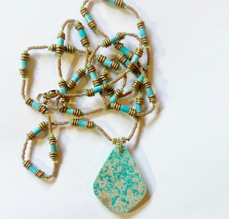 LILY LAMBERT Vintage Turquoise Necklace Etsy