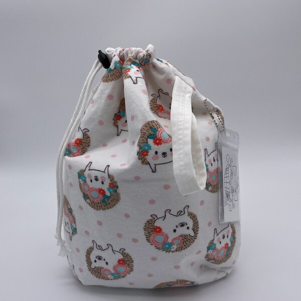 Spring Hedgehogs Project Bag Stuff Sack medium