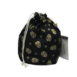 Dia de los Muertos inspired Sugar Skulls Project Bag Stuff Sack size small