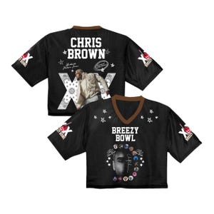 Breezy Football Crop Top Jersey: Breathable Mesh, Concert Outfit
