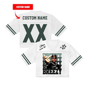 Personalized Chris Brown Tour Crop Top Football Jersey Full Mesh, Breezy Bowl XX 2025 Shirt, Breezy Bowl Jersey, Gift For Fans