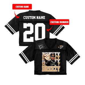 Chris Brown Tour Crop top Football Jersey Full Mesh, Breezy Bowl XX 2025 Shirt, Breezy Bowl Jersey, Gift For Fans