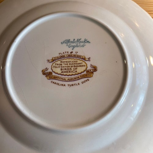 4 1940’s Embossed Alfred Meakin Audobon Birds Plates (SEE Description: Includes shops Unique Wren Plate)