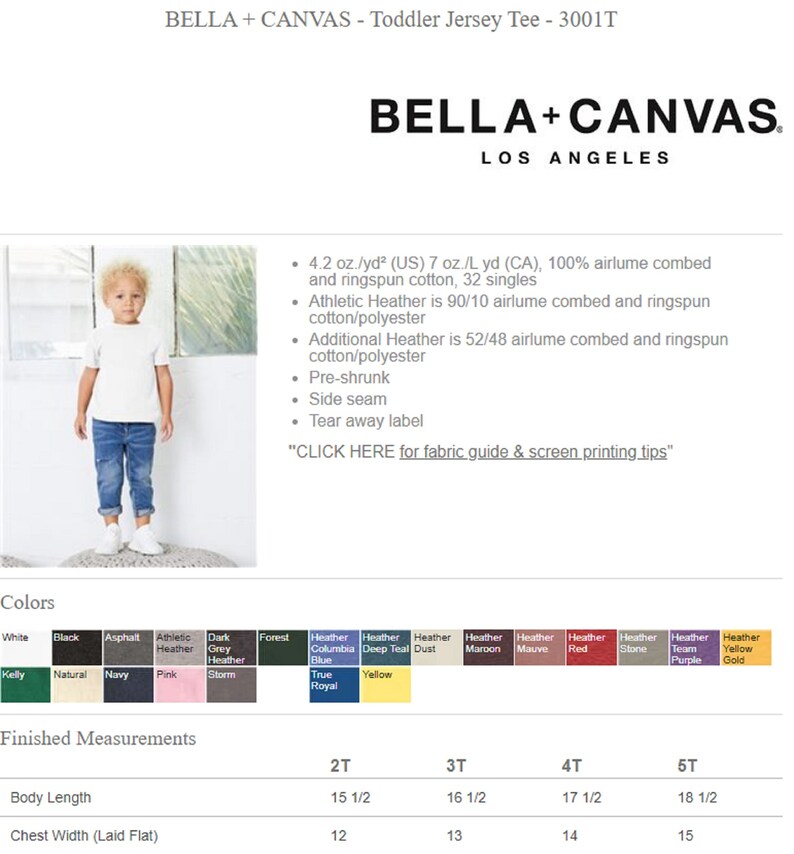Puede incluir: Una camiseta de punto blanco para ni&ntilde;o peque&ntilde;o con costura lateral y etiqueta extra&iacute;ble. La camiseta est&aacute; hecha de 100% algod&oacute;n peinado y hilado en anillo. La camiseta est&aacute; disponible en tallas 2T, 3T, 4T y 5T. La camiseta se muestra en un ni&ntilde;o peque&ntilde;o que lleva pantalones vaqueros azules.