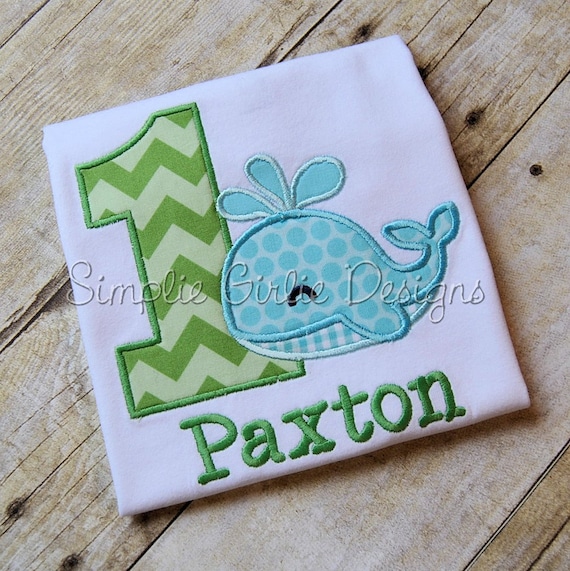 Custom whale birthday shirt or bodysuit. Ocean birthday. Beach birthday. Can change colors. Personalized.