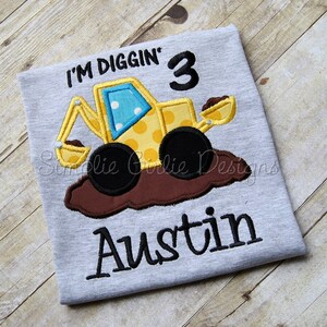 Construction birthday shirt. Backhoe birthday. Dozer birthday. Bulldozer birthday. Boy birthday. Custom. Personalized