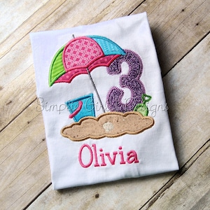 Beach birthday shirt. Beach party. Girl birthday. Boy birthday. Custom birthday. Change colors to match your theme.