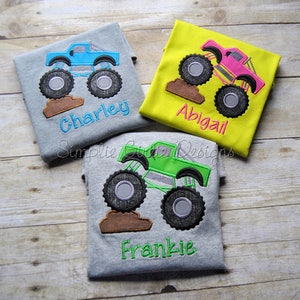 Monster truck shirt. Personalized. Custom - you can choose all colors!