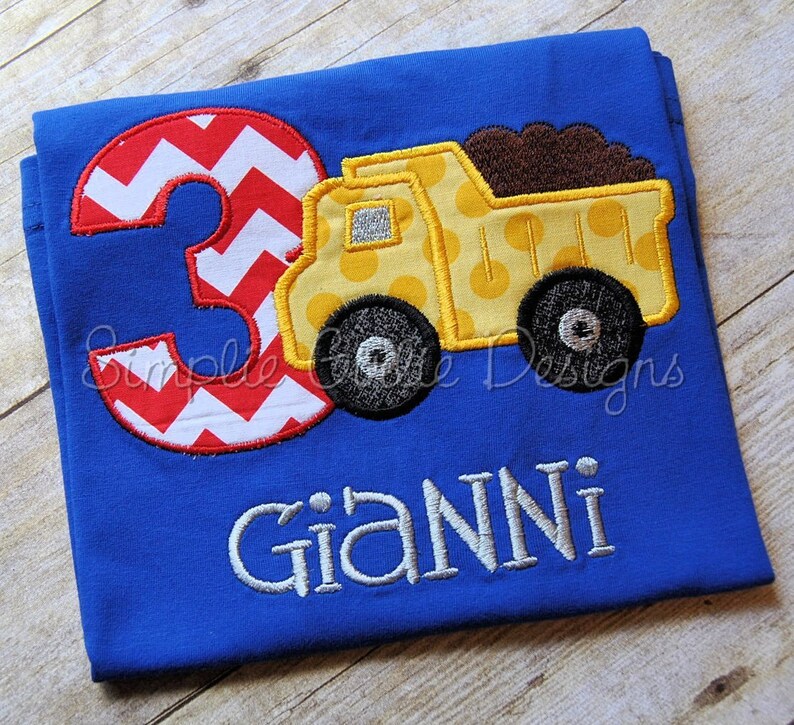 Dump Truck Birthday Shirt. Construction Birthday. Boy Etsy