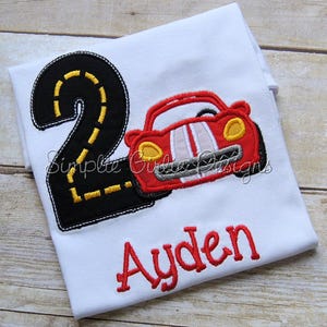 Race car birthday shirt. Custom birthday shirt. Personalized. Boy birthday shirt. Car birthday. Race birthday. Racing birthday.