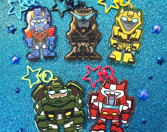 Transformers Animated Glitter Epoxy Charms