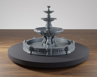 Miniature fountain for model making and dioramas | Gauge H0, 1/35, 1/72, TT, N | 3D printed in Germany | For self-coloring