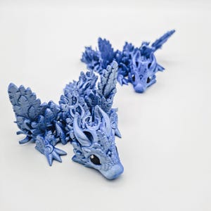 Mystic Dragon Lunarwing – poseable 3D-printed dragon figure | Fantasy collectible, gift idea for dragon lovers & tabletop fans