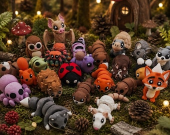 3D gedruckte Waldtiere – Haniis Sammelfiguren