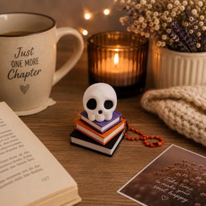 Pingente Clicker de Pilha de Livros Góticos Fofos | Brinquedo Anti-Stress | Pequena Ideia de Presente | Clicker para Alívio do Estresse | Lembrancinha de Festa