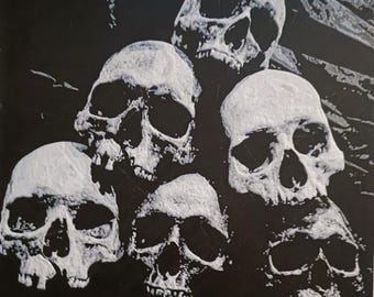 Temple – Unique Gothic Dark Art Wall Print skull horror | Panel Painting