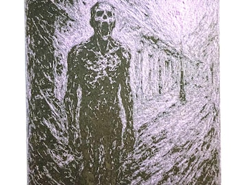 Gatekeeper –  Original Gothic Dark Horror Art Wall Print | Panel Painting
