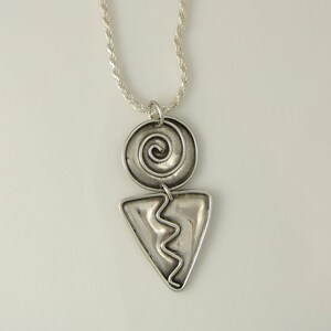 Sterling Silver Zig Zag Pendant image 1