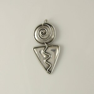 Sterling Silver Zig Zag Pendant image 2