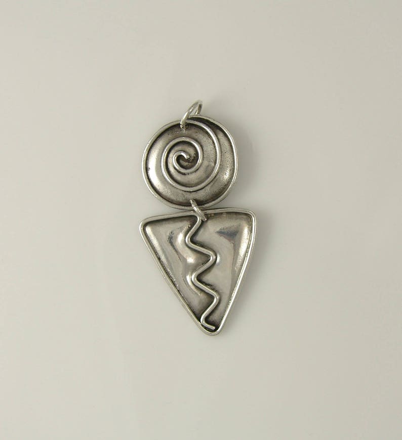 Sterling Silver Zig Zag Pendant image 2