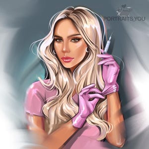 Diseño de logotipo para empresa de cosmetólogos, maquilladores, peluquerías, técnicos de uñas o pestañas, logotipo personalizado, avatar de retrato a partir de foto, logotipo de dibujos animados