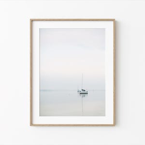 Sailboat Fine Art Photography Print | Coastal Home Decor | Sailboat Print | Beach Home Decor | Beach Wall Art | Neutral Beach Decor