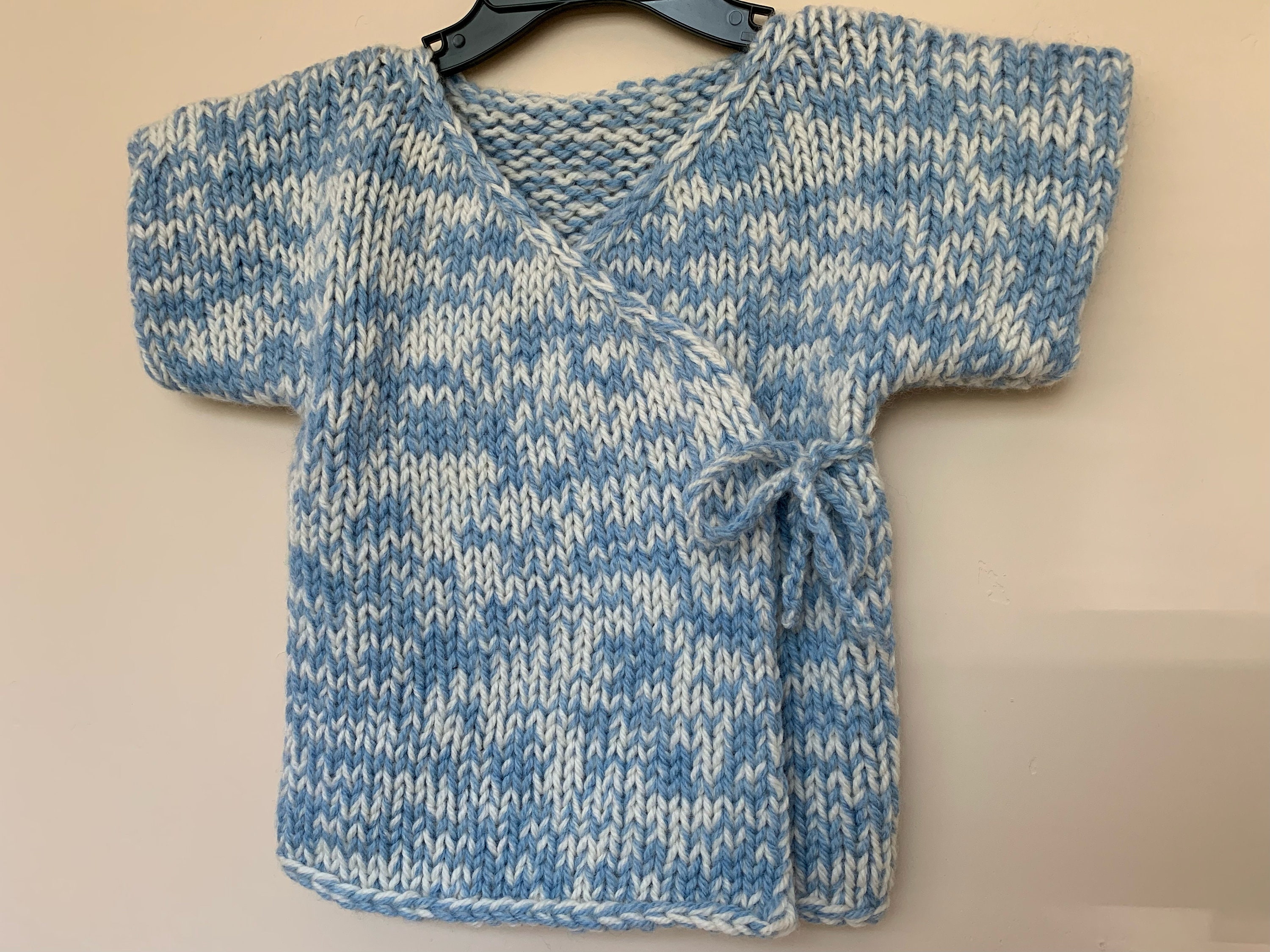 Kimono Wrap Sweater Chunky Style Short Sleeves Double Ties - Etsy