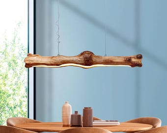 Lámpara Colgante Rústica, Lámpara de Granja, Lampadario de Madera de Mar, Lampadario de Cocina, Lámpara de Mesa de Comedor