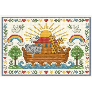 Noah’s Ark Cross Stitch Pattern PDF
