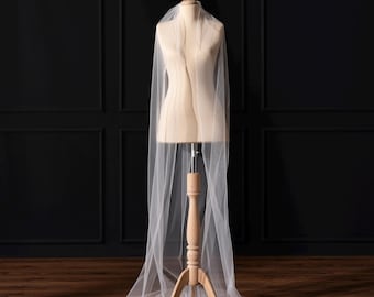 Soft Wedding Veil,Elegant Wedding Veil,Angel Cut Wedding Veil,One Tier Bridal Veil Soft ,Simple Veil