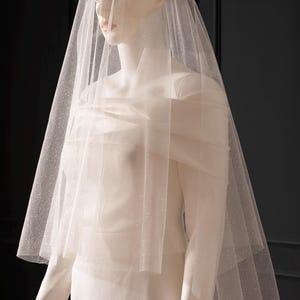Glitter Veil,Bridal Glitter Veil,Soft Wedding Veil,Elegant Wedding Veil,Angel Cut Wedding Veil,Two Layer Veil ,Simple Veil, Wedding Veil