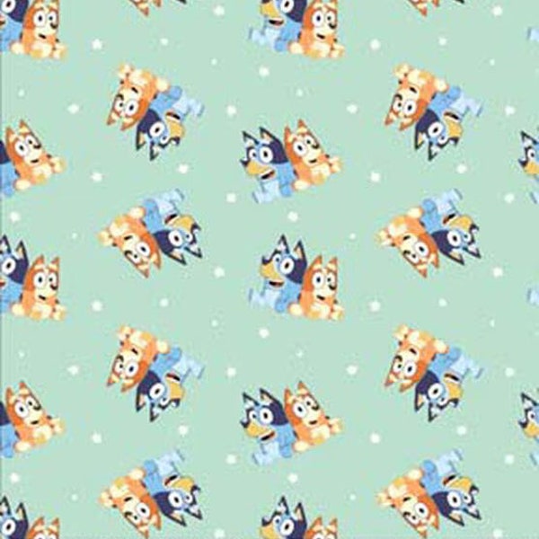 NEW!!  Bluey & Bingo Best Friends COTTON Fabric sold by the yard and by the half yard