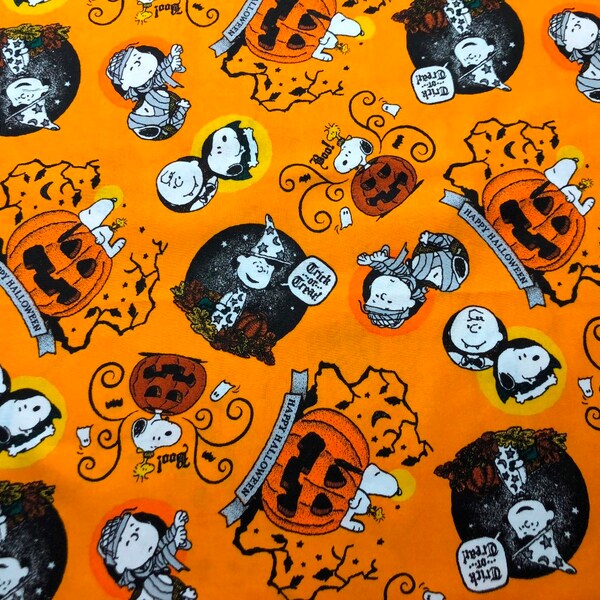 Peanuts Snoopy Happy Halloween Peanuts Cotton Fabric by the yard and by the half yard
