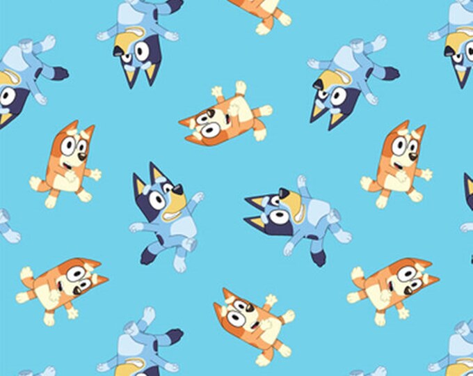 Bluey and Bingo Cotton Fabric by the Yard and by the Half Yard Etsy