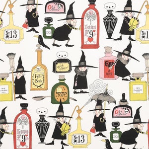 NEW!  Alexander Henry Lotions and Potions Halloween Premium Cotton Fabric by the yard and by the half yard