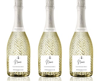 Printable, Personalised Prosecco Champagne Wine Label Sticker - Custom Birthday, Christmas, bridesmaid present, Gift Idea and Funny Novelty