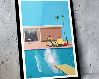 David Hockney A Bigger Splash 1967 Poster From Tate Britain - Etsy