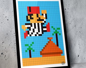Super Marion pixel Morocco poster I Morocco tagine poster