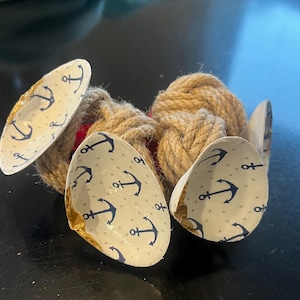 Nautical Anchor Clam Shell Napkin Rings