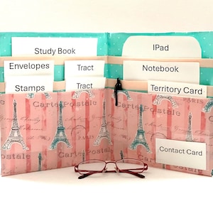 Paris Peach - Ministry Folder - Service Organizer - IPad Organizer - Magazine and Tract Holder